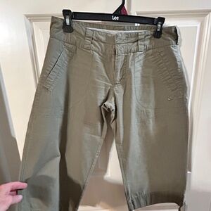 Nike Khaki Green Cropped Pants